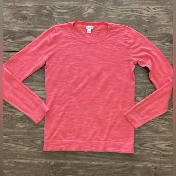 J. Crew Coral Crewneck Pullover Sweater Size XS - Picture 1 of 6